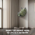 Rhino Head Nature Wall Art Building Toy Set for Living Room Decor and Home Office