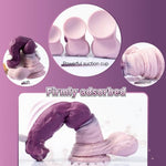 Monster Horse Knot Dildo, Huge Thick Fantasy Dildo with Big Knot, Silicone Dog Penis Pink Wolf Anal Toys with Strong Suction Cup, Sex Toys for Women Men (KR-DL001-M)