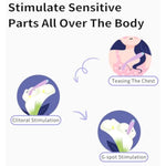 Miss Candy Dildo Vibrator For Women Female Vibrator With 10 Pleasure Modes Sex Toys Wand Vibrator For Couples Foreplay Female Sex Toys Waterproof Clitoral Vibrator