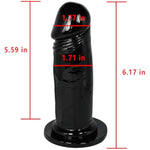 1.77" Diameter Thick Realistic Dildo Sex Toys Big Realistic Penis Anal Dildo With Strong Suction Cup Flexible Dildos Anal Sex Toys For Women Men Couple Soft Penis Anal Toys (Black)