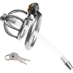 Stainless Steel Male Penis Chastity Device Tease Cock Cage Locked Penis Exercise Bdsm Bondage Fetish Sex Toy For Men, 40Mm, Silver
