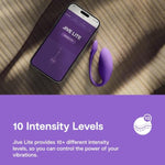 Jive Lite Wearable Panty Vibrator For Women | Discreet App Control G Spot Massager | Long Distance Adult Sex Toys With 10 Intensity Levels | Egg Vibrators Gifts For Female Couples | Purple
