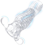 Clear Male Masturbator Blowjob Pocket Pussy Sex Toy For Men, Tpe Masturbation Training Penis Sleeve Couple Sex Toys, 3D Realistic Texture Spiral Tunnel Stroker With Clit And Anal Stimulation