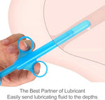 Lube Applicator with 10ml Precise Scales, 6.5” Long, Anal Shooter with Air-Proof Silicone Cap, Lubricant Applicator for Men, Women & Couples 2 (Blue)