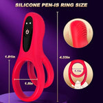 Vibrating Cock Ring With Clitoral Stimulator, Pleasure Penis Ring Vibrator Couples Adult Sex Toys For Men Women, 9 Vibrations Male Couple Sex Toy Cockring Adult Sex Toys & Games