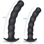 Anal Plug Trainer Kit, Pack Of 2 Silicone Butt Plug Training Set Thread Anal Beads With Narrow Flared Base Adult Sex Toy For Men Women