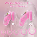 Chastity Cage With Chastity Belt, Silicone Cock Cage & Strap, Male Chastity Devices 5 Cock Rings Bondage Restraints, Breathable Penis Cage Exercise And Abstinence, Bdsm Games Sex Toy For Men (Large)