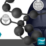 Anal Bead Butt Plug For Men, Women, And Couples - 100% Silicone With Gradual Size Increase & Safe Pull Ring - Easy To Clean Anal Toys, Bpa & Phthalate Free, Anal Beads, Adult Sex Toy