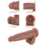 Sex Machine Realistic Dildo Attachments, Dual-Density Silicone Dildo For Ukulele Love Machine Device Series With Ezfunlok Connector