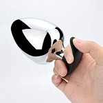 Large Massive Metal Anal Plug Personal Massager For Unisex Provide A Full Feeling Designed For Experienced Or Intermediate Players (Medium)