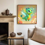 Dragon Paint by Numbers Kit for Kids, 8x8 inch, Fun and Easy Art Project