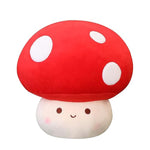 Cute Mushroom Plush Toy, Red 3D Soft Mushroom Plushie Hugging Pillow Gift For Girls Kids Home Decor Christmas Birthday 25Cm