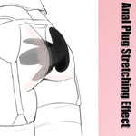 Silicone Dilator Anal Plug The Bud Shape Butt Plug With Flared Base Women Vaginal Voyeurism Sm Anus Stimulator Anal Sex Toys For Male (L-White)