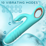 Sex Toys Thrusting Vibrator Sex Toy For Women - G Spot Vibrator Clitoral Stimulator Dual Rabbit Dildo Vibrator With 10 Powerful Vibration 10 Thrust Modes, Rabbit Vibrators Adult Toy For Women