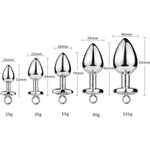 Sex Toys Metal Butt Plug With Small Pull Ring Anal Plug Trainer Set Anal Stimulator For Women Couples Masturbator Prostate Massager Expander G-Spot Dildo Thrusting Toys