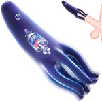 Male Masturbator Male Sex Toy, 10 Vibration Modes Silicone Penis Vibrator All Around Stimulation Penis Head Vibrator With Simulated Tentacle Massage Pellets Rechargeable Sex Toys