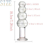 Glass Anal Beads,Crystal Dildo Butt Plugs Anal Beads Glass Pleasure Wand Anal Trainer Sex Toys Glass Big Size Butt Plug With Graduated Beads Crystal G-Spot P-Spot Massager For Men Women