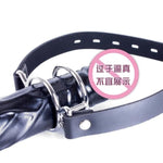 Deep Throat Mouth Open Gagmouth Gag Open Ring For Sex Fetish Bdsm Oral Sex Leather Strap Stainless Steel Dual Rings