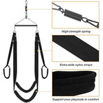 3Rd Generation Sex Swing - 360 Spinning Trapeze With Fluffy Liner & Steel Triangle Support - 600 Lbs Capacity For Couples