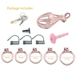 3D Printed Male Chastity Cage With Catheter Chastity Device With 5 Rings Cock Cage For Men Bdsm Sex Toy Slave Tool (Tight)