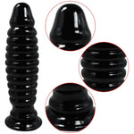 Large Butt Plug Dilator Anal Beads 8.07" Anal Plug Anal Sex Toys With Suction Cup Men Women Couple Anal Dildo Anal Toy Soft Flexible Anal Trainer Anal Butt Plug Big Buttplug (Black)