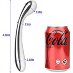 Stainless Steel Anal Plug Buttplug Curved Anus Stretcher Double-Ended Dildo Prostate Massager G-Spot Stimulation Adult Sex Toys For Men Women Couple (S)