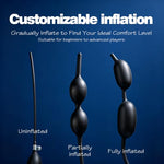 Inflatable Sounding Rods Urethra Vibrator Silicone Urethral Penis Plug SM