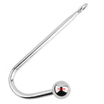 Bdsm Metal Anal Hook Butt Plug With Smooth Ball Anal Plug Butt Plug Prostate Massage G-Spot Sm Restraints Anal Gay Sex Toys For Man And Woman Adult Games,M