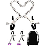 Adjustable Metal Nipple Clamps Entertainment Clip For Women Rj666 Non-Piercing Nipplerings Clip On Nipple Rings Decorative Clip For Clothing Accessories (Black/Hr44)