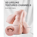 9Lb Sex Doll, Male Masturbator With Realistic Jelly Boobs Vagina Anal, 3 In 1 Torso Masturbator Love Doll Pocket Pussy, Douche Washer Hose&Heating Rod&Drying Stick,Male Sex Toy For Men,Fair Skin