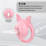 Chastity Lock Male Cock Cage - ABS Sissy Chastity Devices with Invisible Lock & 4 Silicone Adjustable Cock Ring, Penis Abstinence Elasticity Belt Comfortable Penis Cage Bondage Gear Sex Toys