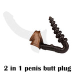 Silicone Cock Ring Butt Plug for Men Prostate Plug Anal Massager Device