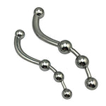 Metal Double-Headed Dildo Female G-Spot Stimulation Pull Bead Anal Plug Massage Masturbation Device Adult Sex Toy
