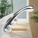 Stainless Steel Anal Plug Buttplug Curved Anus Stretcher Double-Ended Dildo Prostate Massager G-Spot Stimulation Adult Sex Toys For Men Women Couple (S)