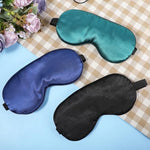 3 Pcs Sleep Mask, Silk Blackout Eye Mask Eyeshade Black, Blue, Green