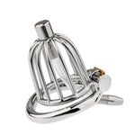 Chastity Cage Male With Silicone Urethral Dilator, Stainless Steel Chastity Devices Sex Toys For Men, Cock Cage Sm Bondage For Couples (45Mm)
