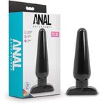 Anal Adventures Basic Butt Plug - 6 1/2 Inch Large Easy To Insert Smooth Latex Free Pleasure Advanced Adult Toy - Comfortable Anchor Base - Sex Toys For Women Men Couples - Black