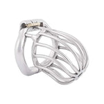 Stainless Steel Chastity Locked Men'S Virginity Lock Belt Short Male Cock Cage T745 (45Mm M Size)
