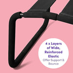 Bondage Boutique Sex Position Enhancer Chair - 21 Inch Metal Frame Stool With Soft Foam - Sex Position Chair With Strong Wide Reinforced Elastic - Black