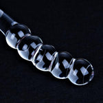 8" Glass Dildo,Rose Anal Beads Butt Plug,Crystal Glass Beads Anal Plug, Prostate Massager G Spot Stimulation Pleasure Stick, Anal Trainer Adult Sex Toys And Games For Men And Women Couples