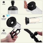 Penis Vacuum Pump, Manual Penis Enlarger Enlargement Extend Pump Air Pressure Device, Adult Male Sex Toys For Men Stronger Bigger Erections With 3Pcs Suction Sleeves