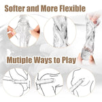 3 Size Reusable Penis Sleeve, Soft Clear Cock Sleeve Penis Extender Adult Sex Toys For Men Women, Durable Penis Enlarger Male Sex Toys For Couples Pleasure
