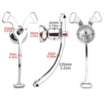 Inverted Chastity Cage With Urinal Tray Sm Sex Toys Cock Cage With Belt Used To Restrain A Man'S Penis Male Chasity Device Made Of Metal Stainless Steel (Black,A)