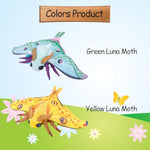 Simulation Luna Moth Plush Toy 10.62Inch Soft Realistic Luna Moth Stuffed Animal Plush Toy For Kids Insect Lovers Boys And Girls Gifts Home Decoration Yellow