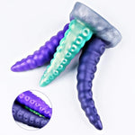 8.7" Monster Tentacle Big Dildo,Three Heads Octopus Fantasy Penis, Double Ended Silicone Anal Dildo,Thick Tapered Suction Cup Alien Double Sides Penis For Sex Toys For Men And Women