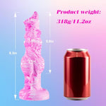 8 Inch Monster Wolf Knotted Dildo Anal Toy For Strap On, Realistic Thick Animal Alien Dildo Suction Cup, Soft Silicone Exotic Fantasy Dog Knot Dildo Male Female Dildo Anal Plug For Women Beginner Pink