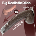 11 Inch Long Huge Thick Realistic Dildo,Large Black Monster Dildo With Suction Cup,Bbc Real Skin Dual-Density Silicone Dildo For G Spot Play,Lifelike Anal Dildo Sex Toys For Women Men Couples.