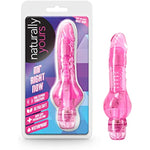 Mr. Right Now - Petite 6.5 Inch Curved Vibrating Dildo - Strong Tunable Vibrations - Soft 1" Slim Shaft - Ipx7 Waterproof For Bath Time Play - Beginners Sex Toy For Women - Clear Pink