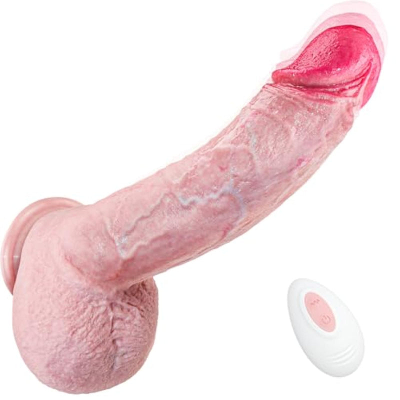 Sex Toys Realistic Huge Dildo - 9.6" Thrusting Dildos Vibrator For G Spot Vagina Anal Sex Stimulation, Sex Machine White Dildo With 10 Vibration Modes & 3 Speeds, Remote Control Adult Toys For Couples