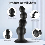 8'' Silicone Anal Dildo With 4 Knotty, Soft Anal Plug With Powerful Suction Cups, Knot Dildo For Hands-Free Use, For Female G-Spot Stimulator And Male Prostate Massager